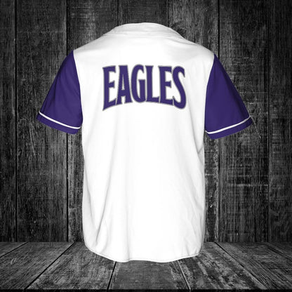 Rosepine Eagles Superfan Baseball Jersey - Mens White Edition