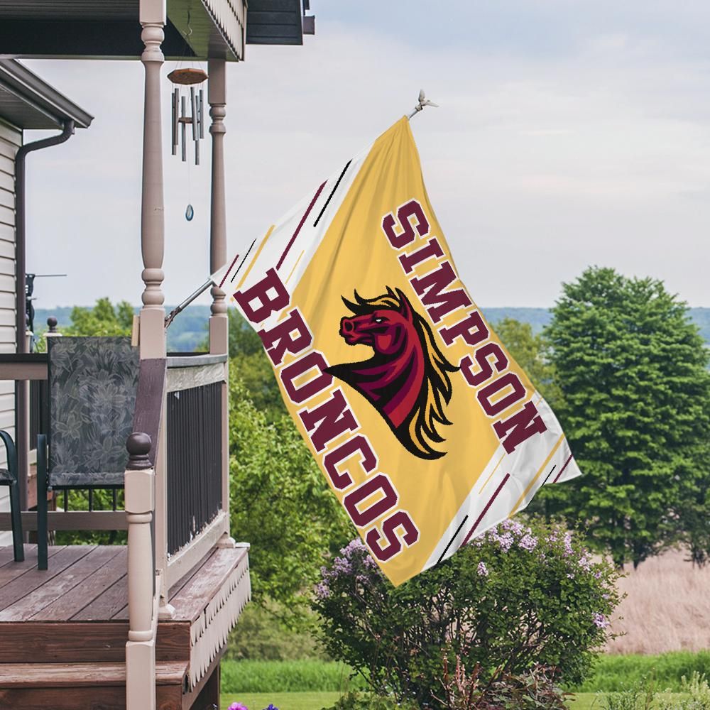 Simpson Broncos Horizontal House Flag