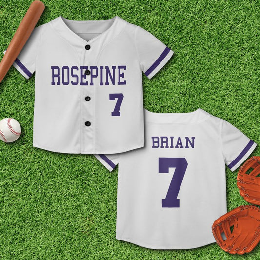 Custom Rosepine Youth Fan White Varsity Softball Jersey