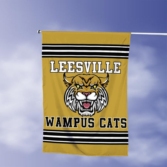 Leesville Wampus Cats Vertical House Flag