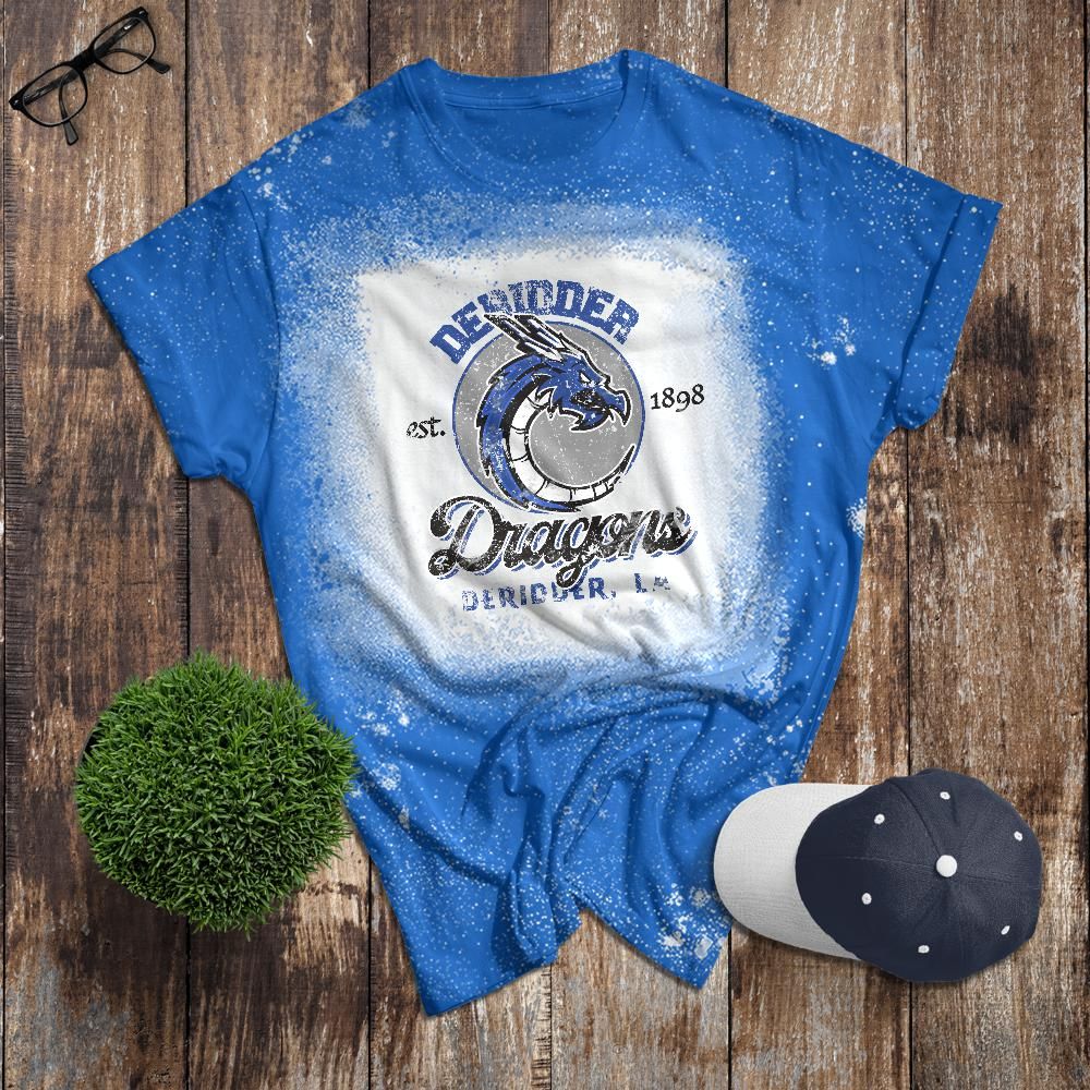 Deridder Dragons Vintage Bleached Adult Tee