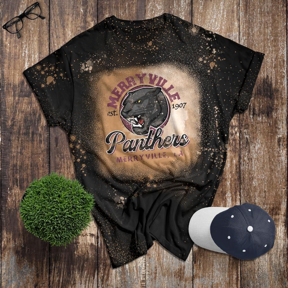 Merryville Panthers Vintage Bleached Adult Tee