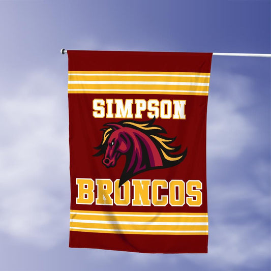 Simpson Broncos Vertical House Flag