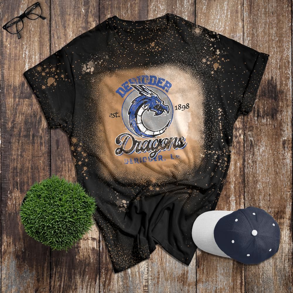 Deridder Dragons Vintage Bleached Adult Tee