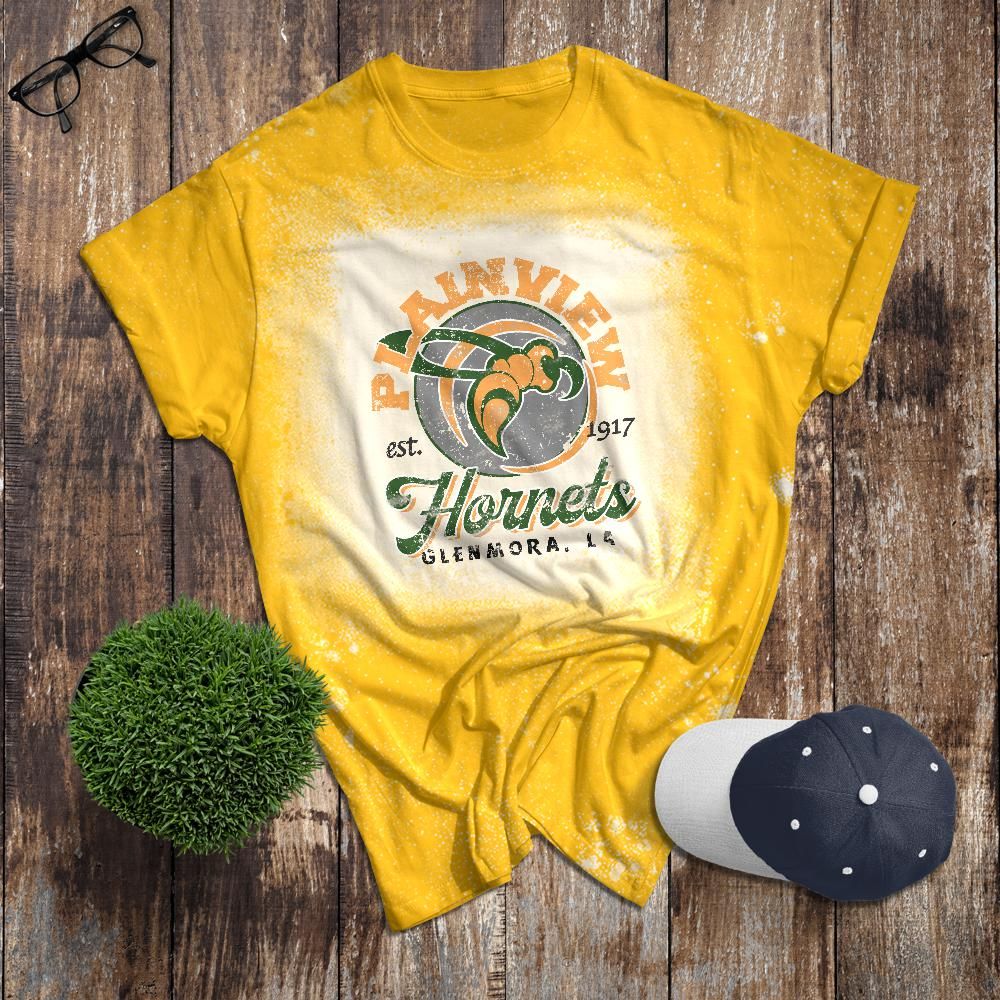 Plainview Hornets Bleached Adult Tee