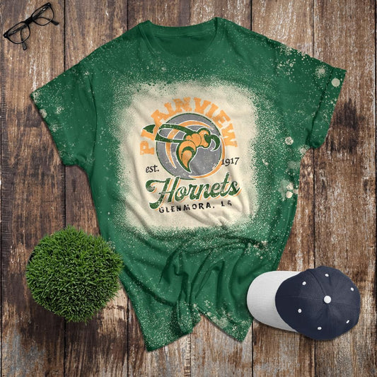 Plainview Hornets Bleached Adult Tee