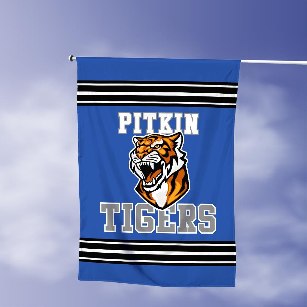 Pitkin Tigers Vertical House Flag