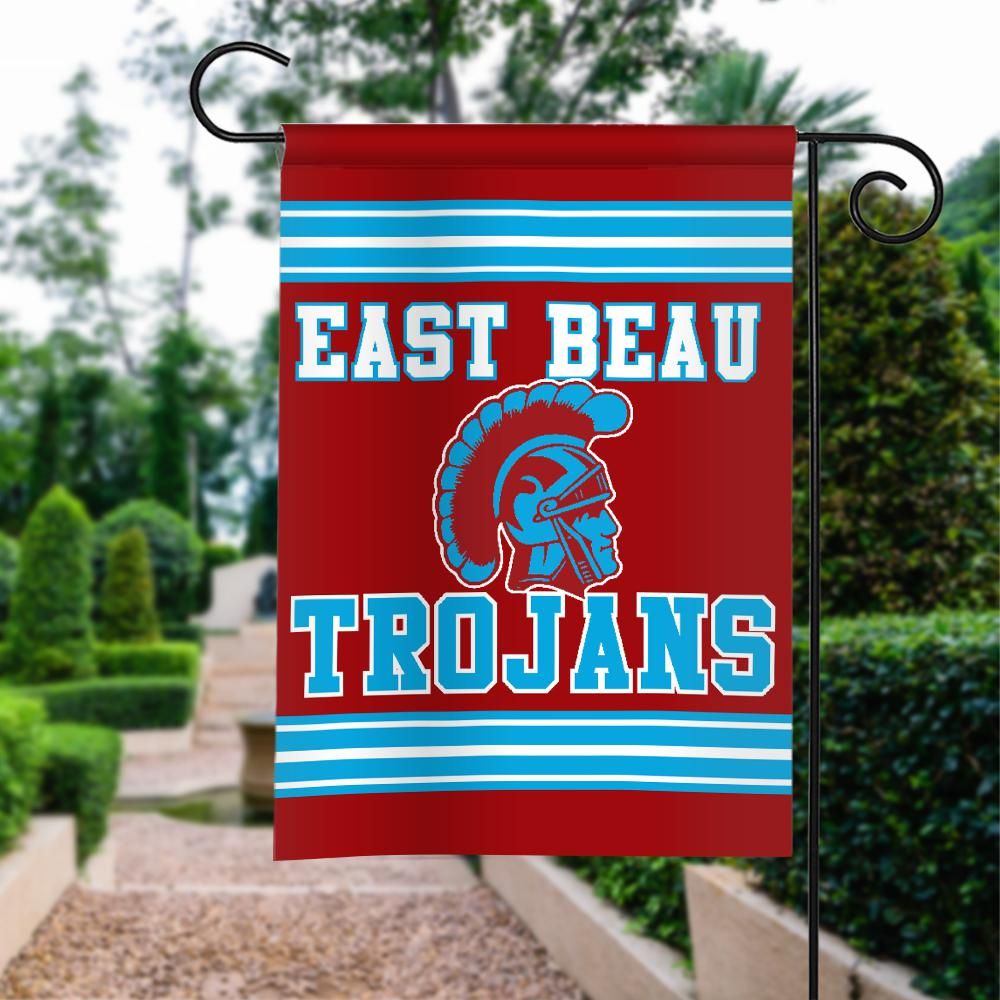 East Beau Trojans Garden Flag