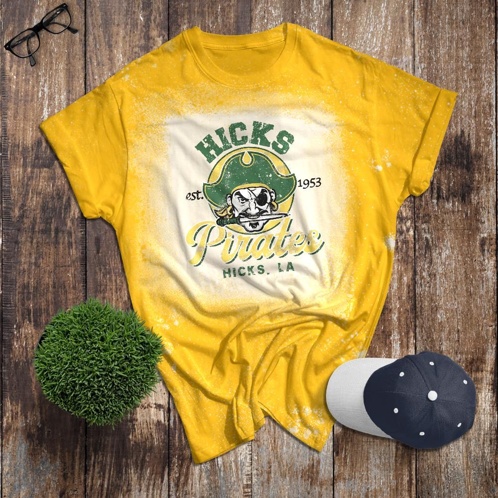 Hicks Pirates Vintage Bleached Adult Tee