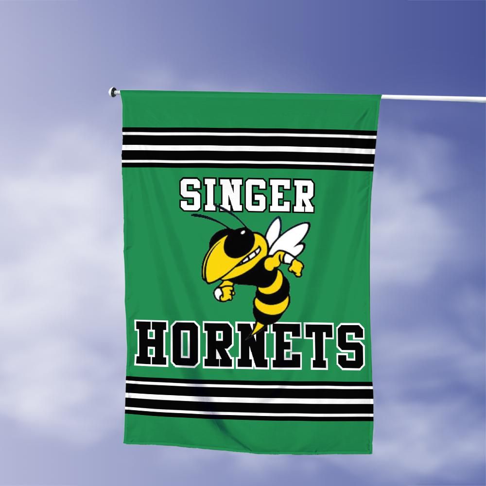 Singer Hornets Vertical House Flag