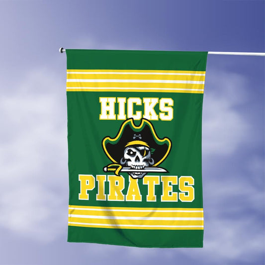 Hicks Pirates Vertical House Flag