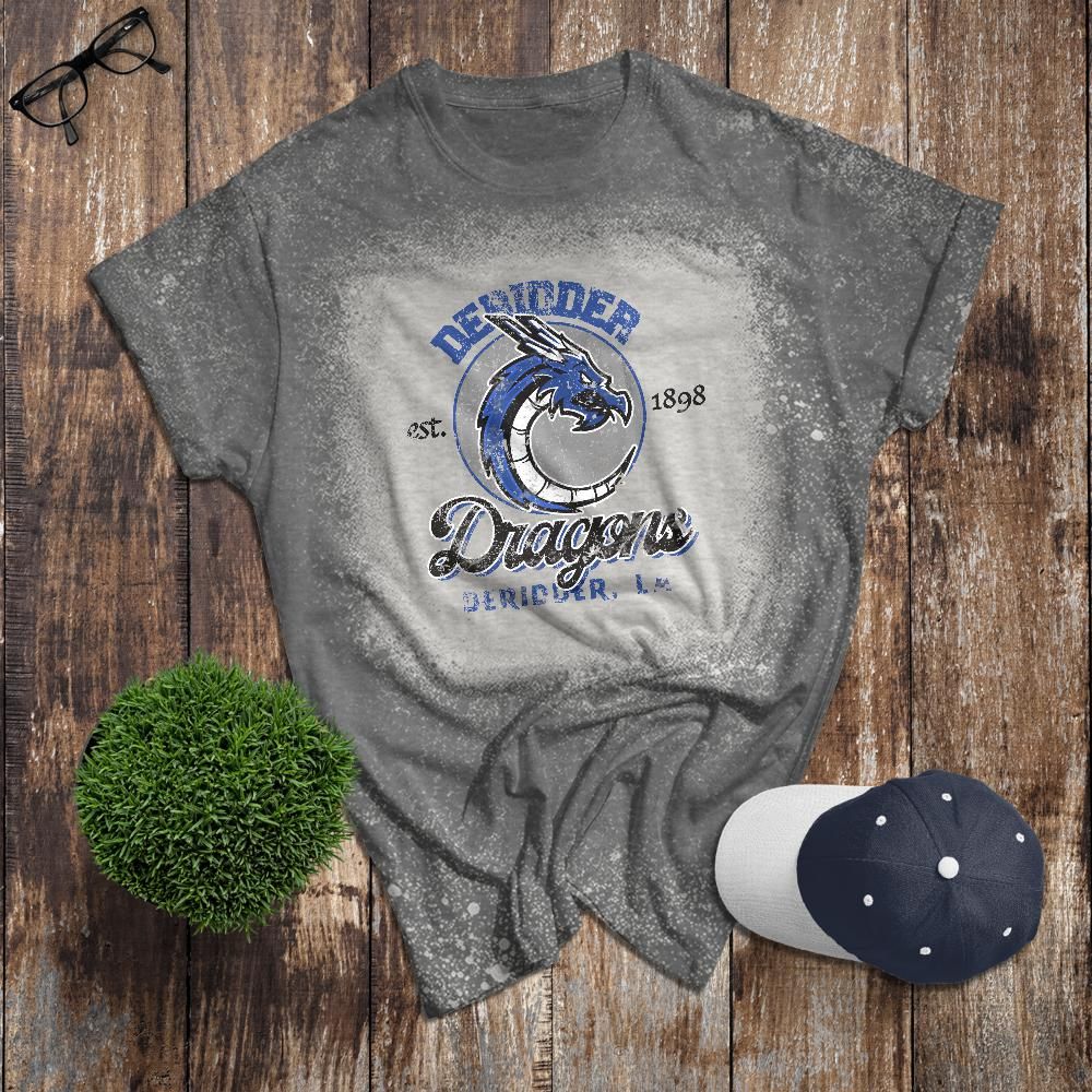 Deridder Dragons Vintage Bleached Adult Tee