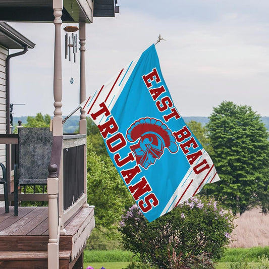 East Beau Trojans Horizontal House Flag