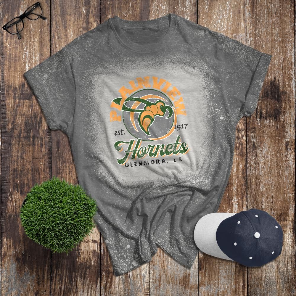 Plainview Hornets Bleached Adult Tee