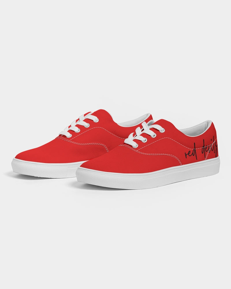 Pickering Red Devils - Women's Lace Up Canvas Shoe - EN