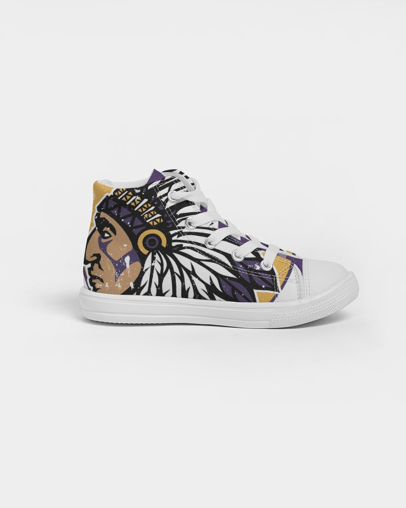 Anacoco Indians Vintage - Kids Hightop Canvas Shoe - EN