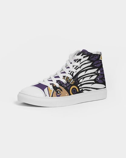 Anacoco Indians Vintage - Women's Hightop Canvas Shoe - EN