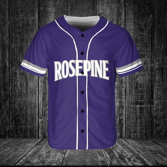 Rosepine Eagles Superfan Baseball Jersey - Mens Purple Edition