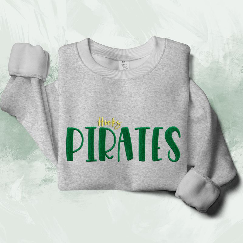 Hicks Pirates Embroidered Lightweight Sweatshirt