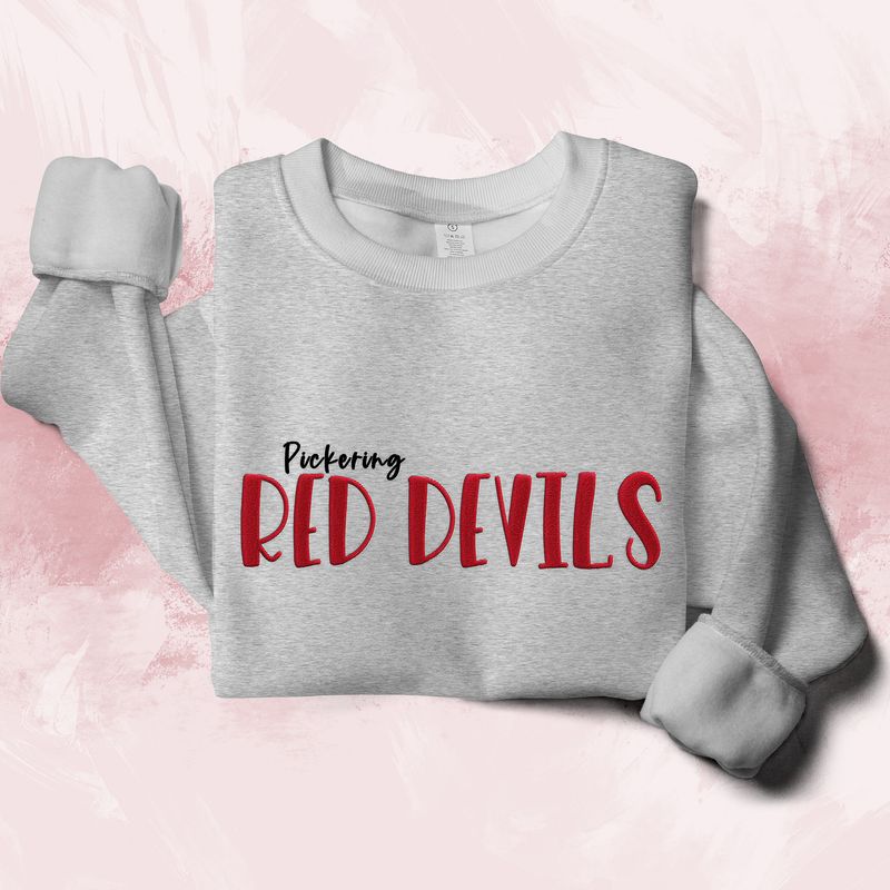 Pickering Red Devils Embroidered Lightweight Sweatshirt