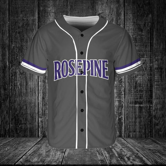 Rosepine Eagles Superfan Baseball Jersey - Mens Grey Edition