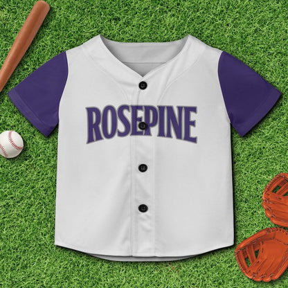 Rosepine Eagles Superfan Baseball Jersey - Kid's White Edition