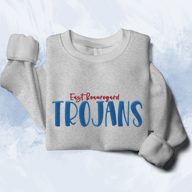 East Beau Trojans Embroidered Lightweight Sweatshirt